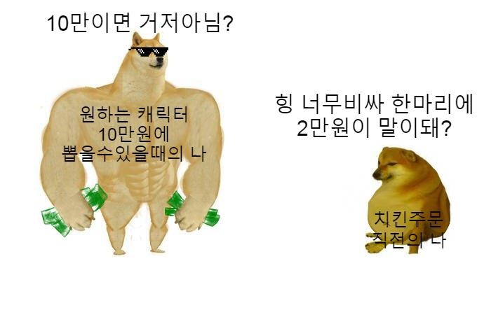 가챠 있는 게임하는 유저 특