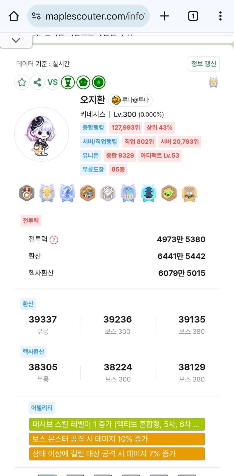 메이플 최초로 300렙 찍은 유저 근황-3
