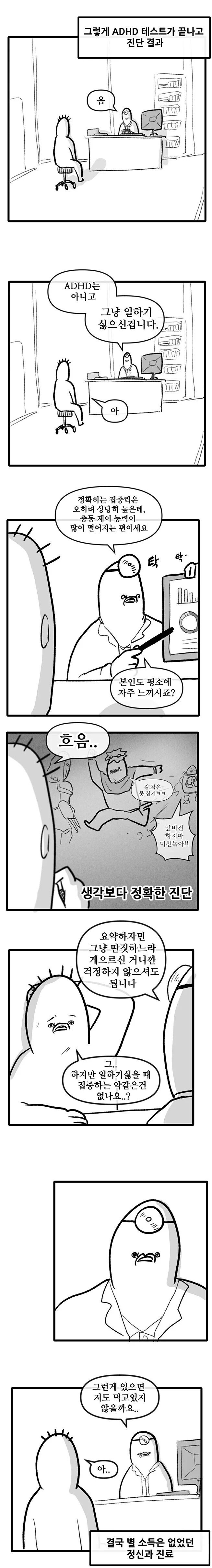 몇몇 성인 ADHD 의심자들의 현실...