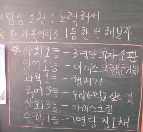 수학 공부는 바라지도 않는 담임 선생님