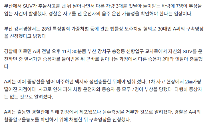 뺑소니로 7명 부상…용의자 음주 측정 거부 -2