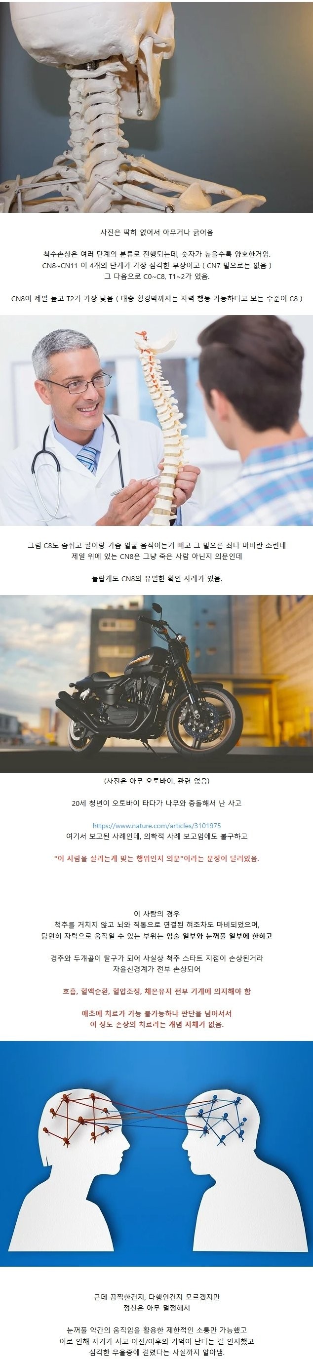 오토바이 사고중 가장 끔직한 사지마비 사례