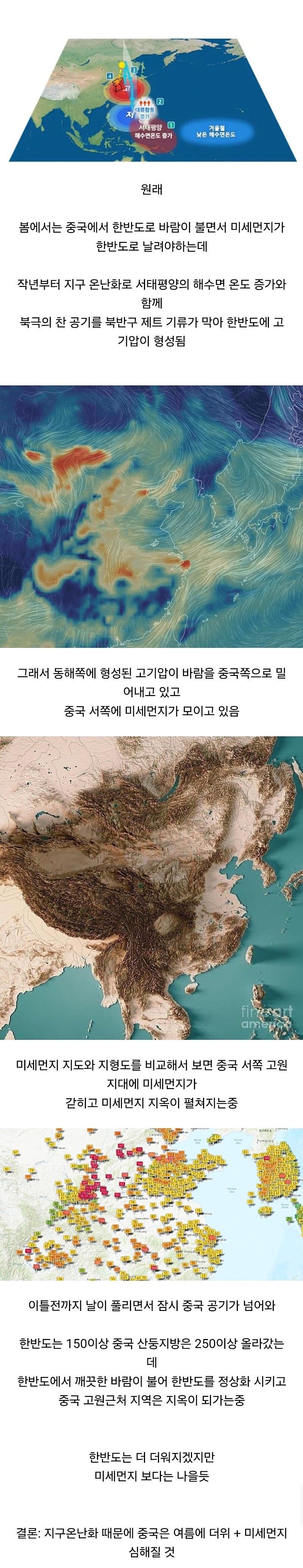지구온난화 때문에 미세먼지가 더 심해지고 있다는 중국 