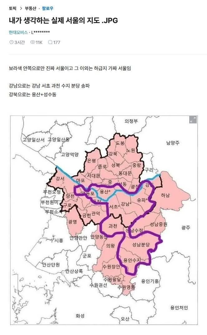 명목 서울과 실질 서울의 차이