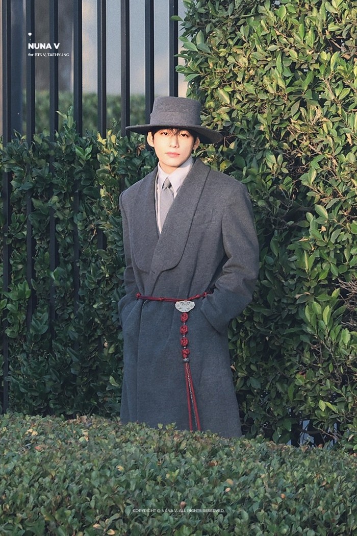 보그월드 행사 참석한 방탄소년단 뷔 착장