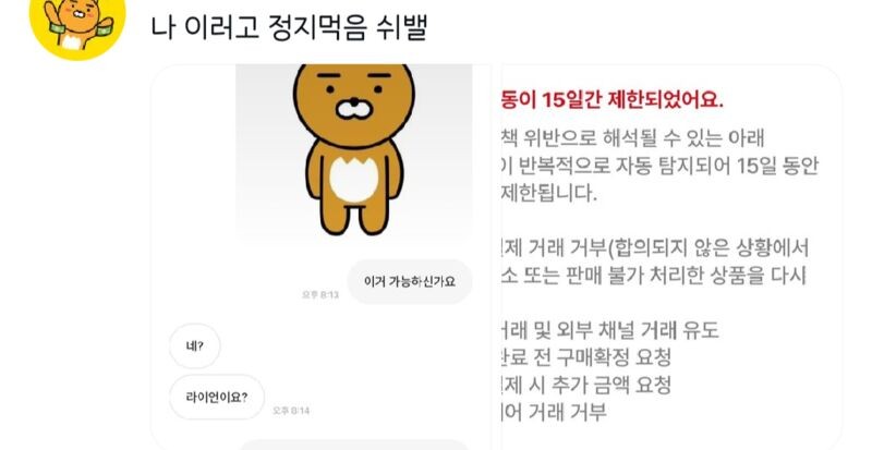 안전거래 강제화 된 번개장터 근황-7