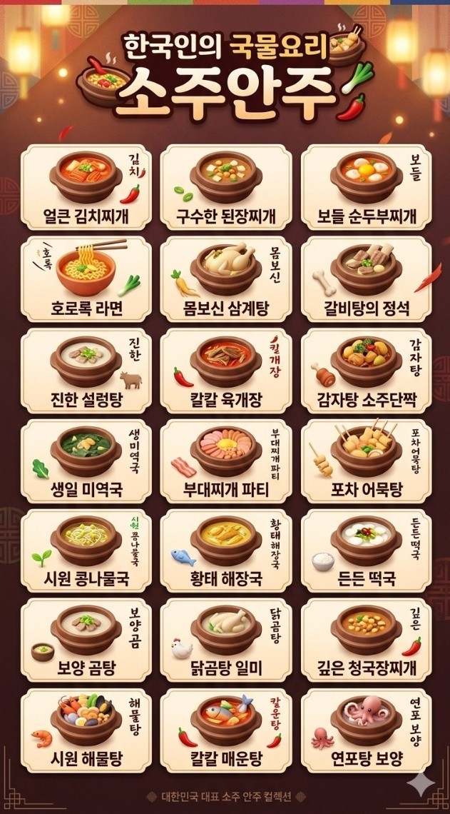 소주 안주 국물요리 최강자는?