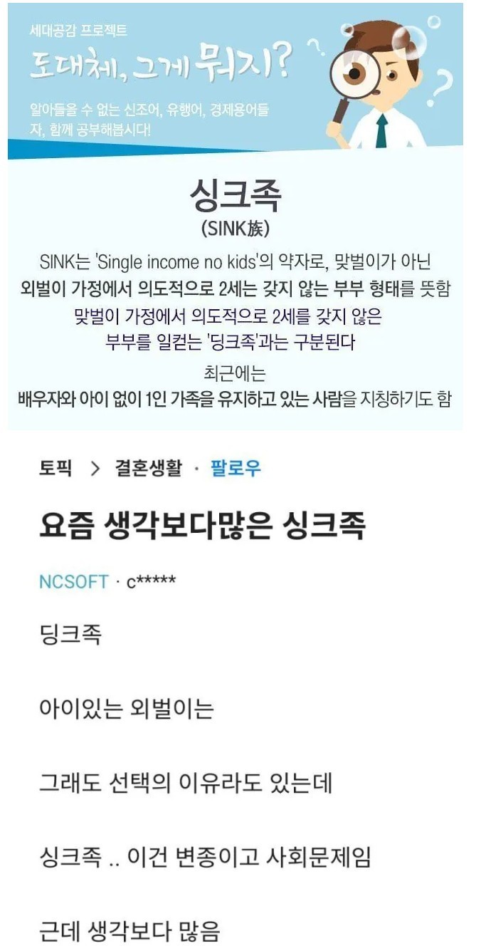 요즘 급격하게 늘고 있다는 싱크족