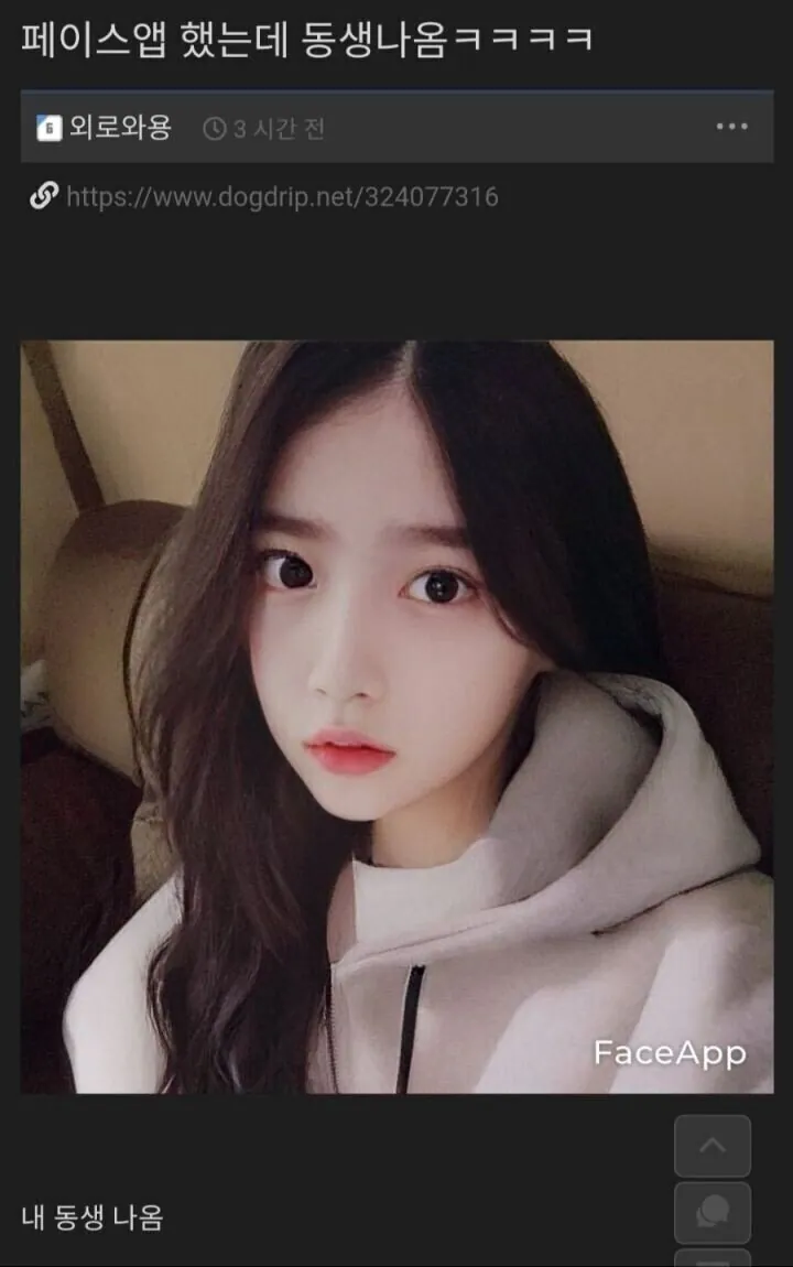 페이스앱 여성화 대참사-2