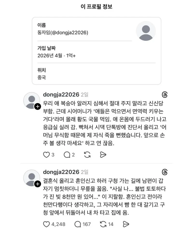 최근 급증 했다는 갈라치기 중국 계정