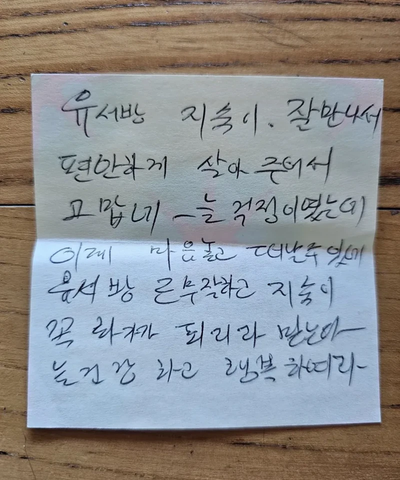 치매 걸린 엄마가 가족에게 남긴 메모-2