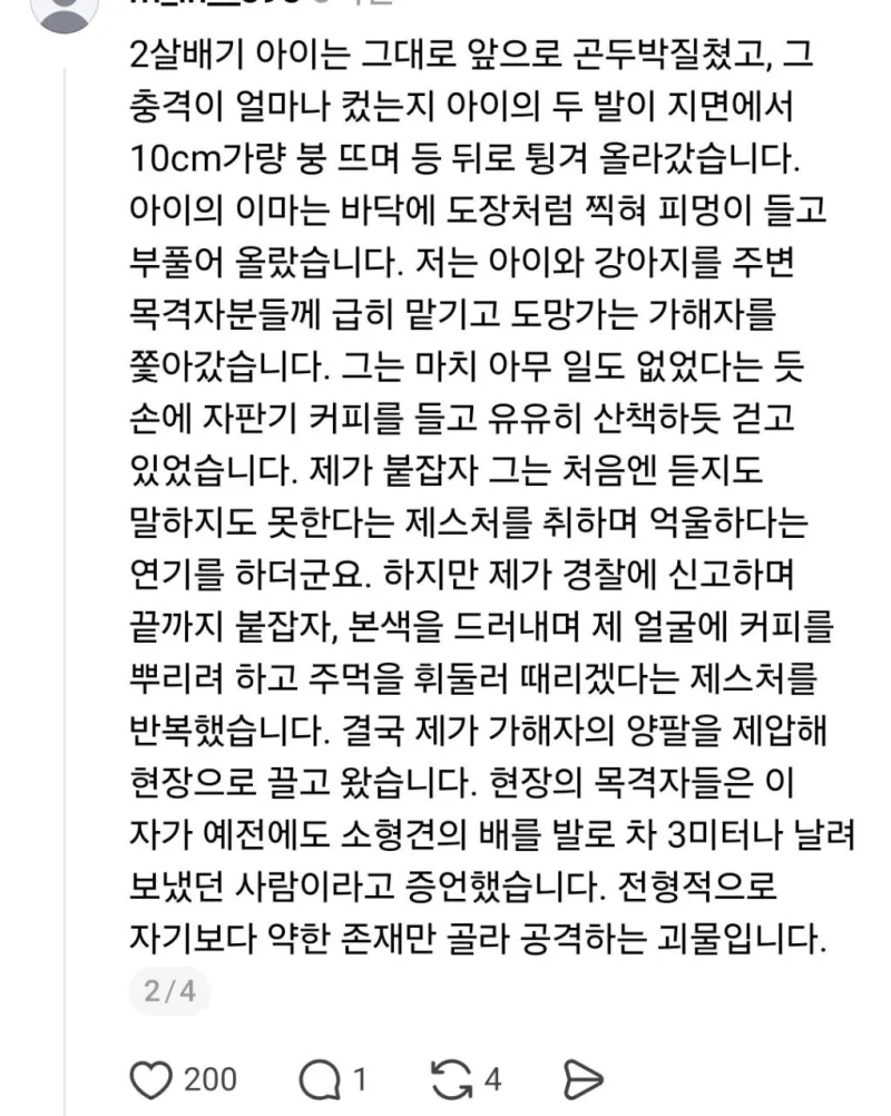인천 부평공원, 아이 묻지마 폭행 ㄷㄷ -2