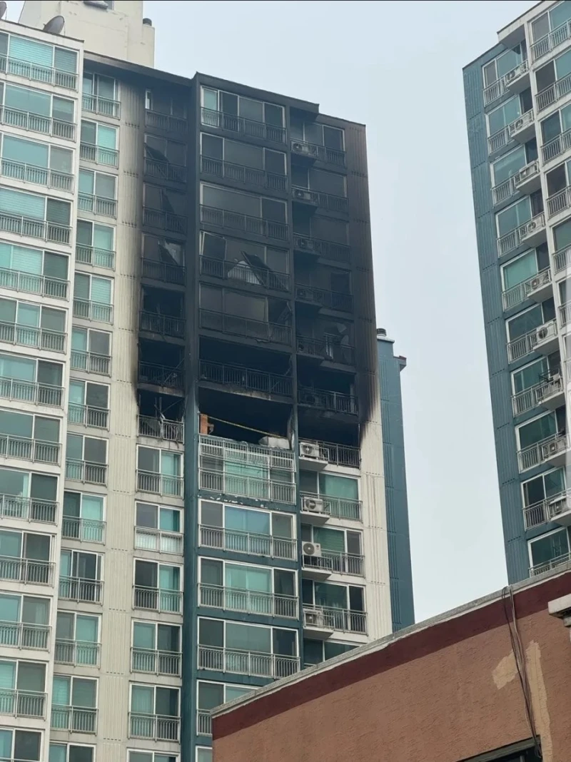 의왕 아파트 화재 현재 모습