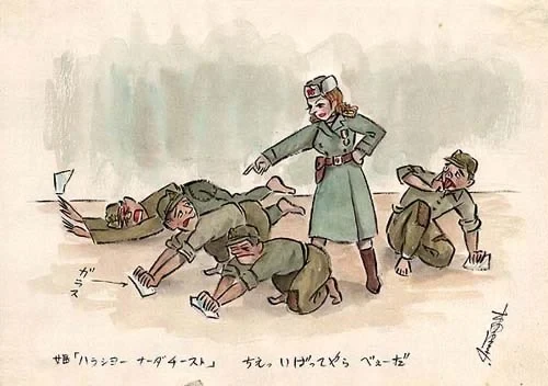 2차대전 말 소련에 포로로 잡힌 일본 군인이 그린 짤-2