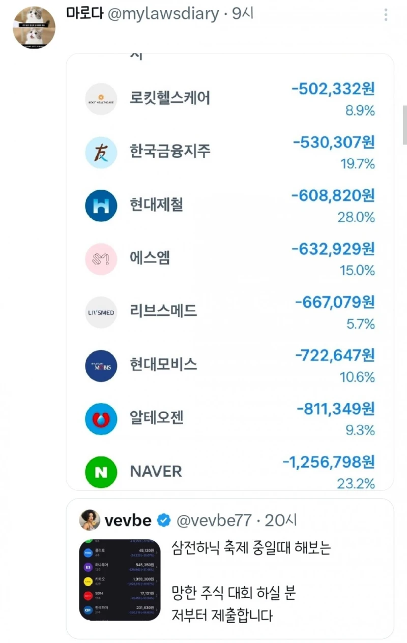 망한 주식 대회 하실 분-6