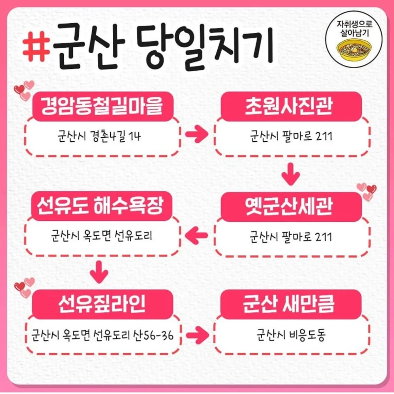 국내 당일치기 여행 코스 정리-4