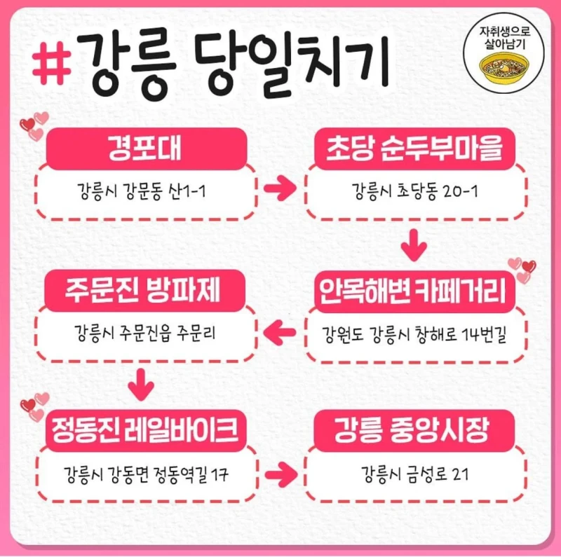 국내 당일치기 여행 코스 정리-5