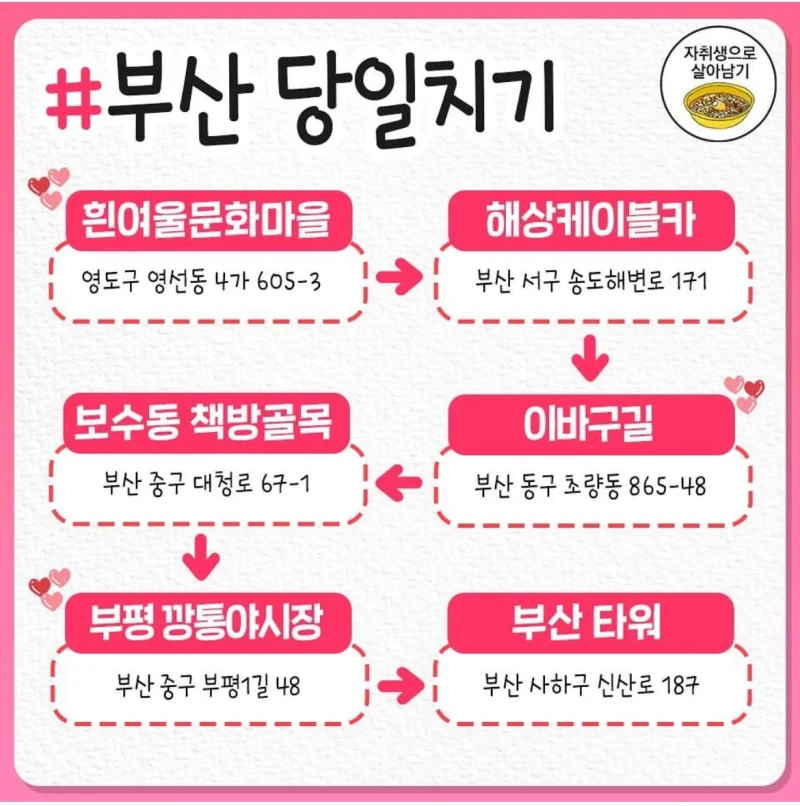 국내 당일치기 여행 코스 정리-6