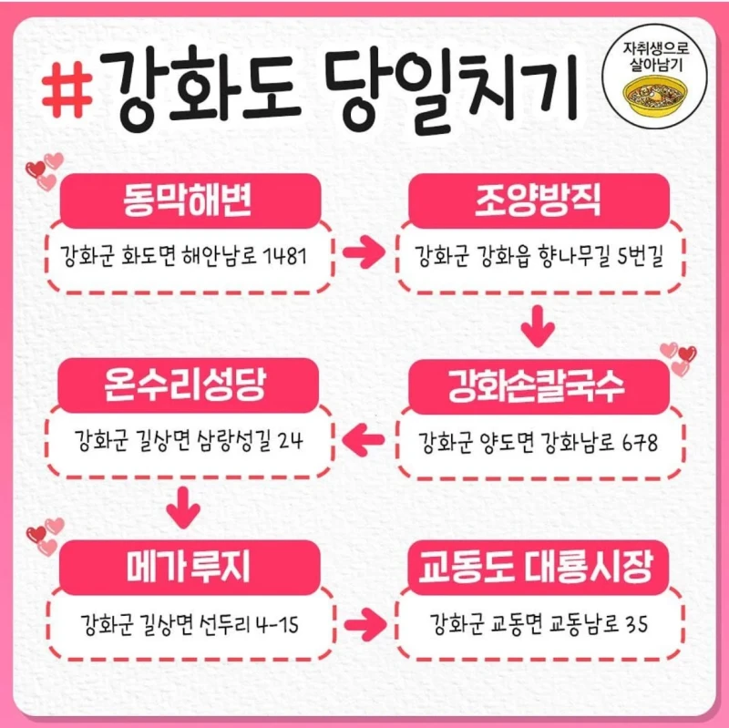 국내 당일치기 여행 코스 정리-7