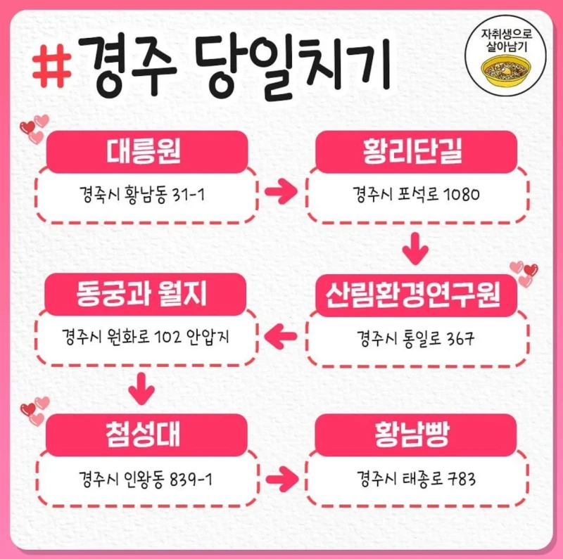 국내 당일치기 여행 코스 정리-8