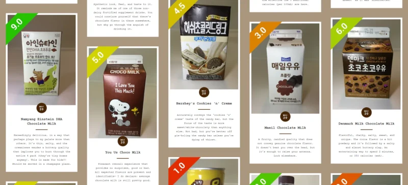 한국의 52가지 초코우유 평점과 맛 설명 -7