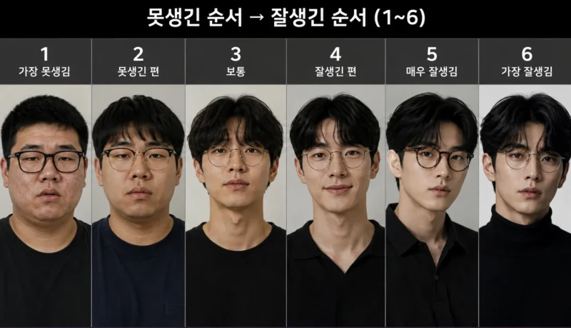남자 못생김부터 잘생김 6단계-2