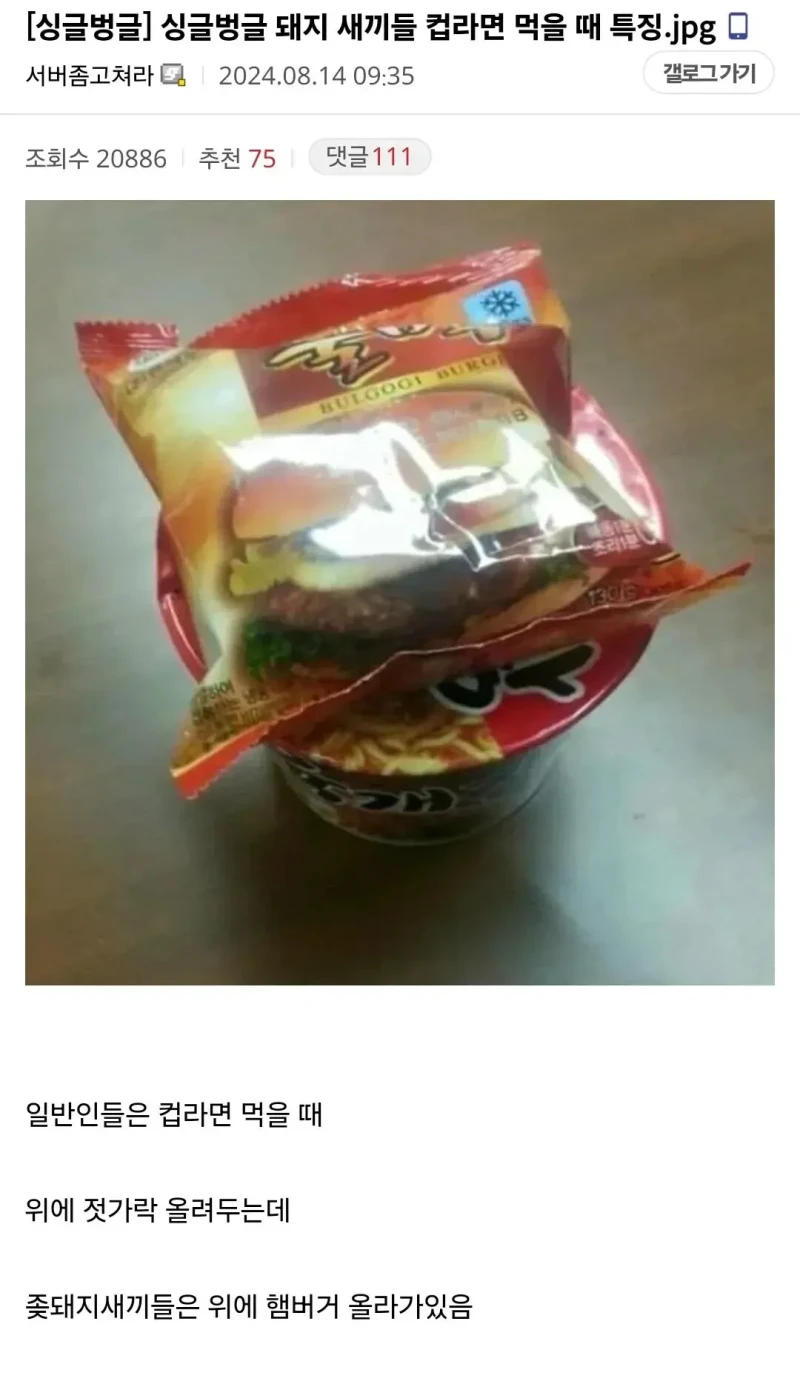 돼지들 컵라면 먹을 때 빼박 특징