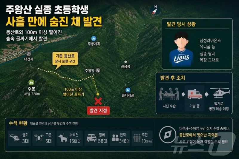 실종 초등생 시신 발견 위치 