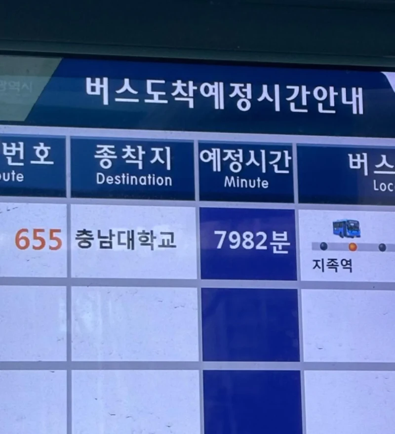 버스 도착 시간도 느긋한다는 충청도 스타일