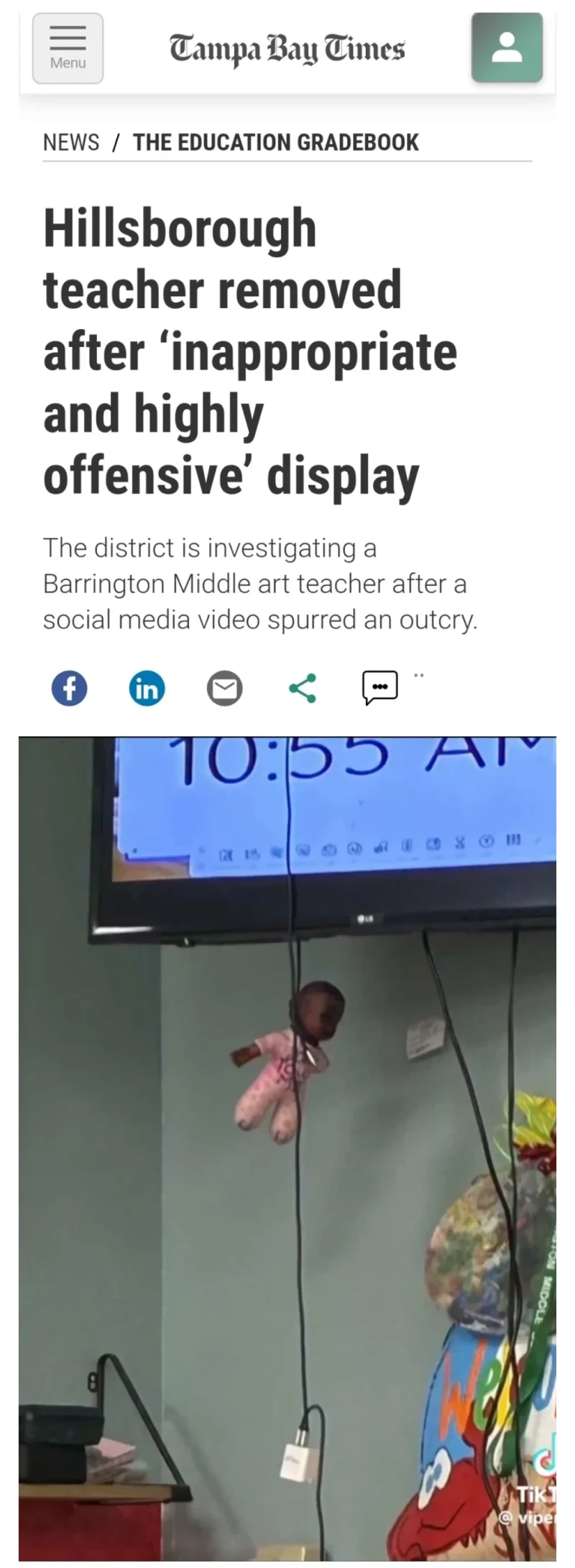 미국에서 논란중인 백인 교사