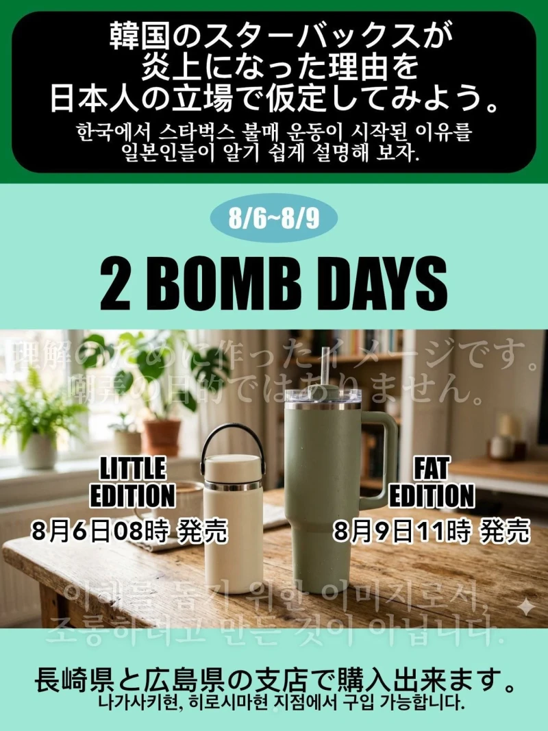 일본 X에서 요약한 한국 스타벅스 사건