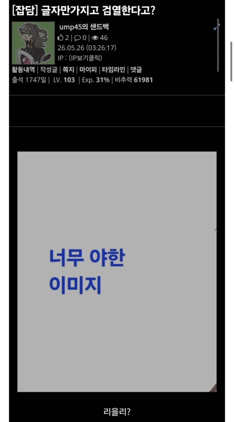 현재 난리났다는 루리웹 Ai 사전 검열-12