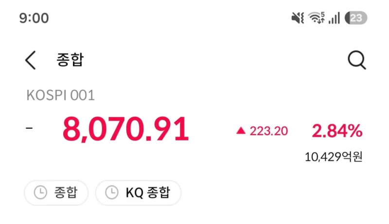 (속보) 코스피 8000 돌파 ㄷㄷ