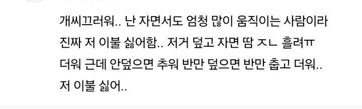 호텔 침구 안좋아하는 사람들 댓글 모음-5