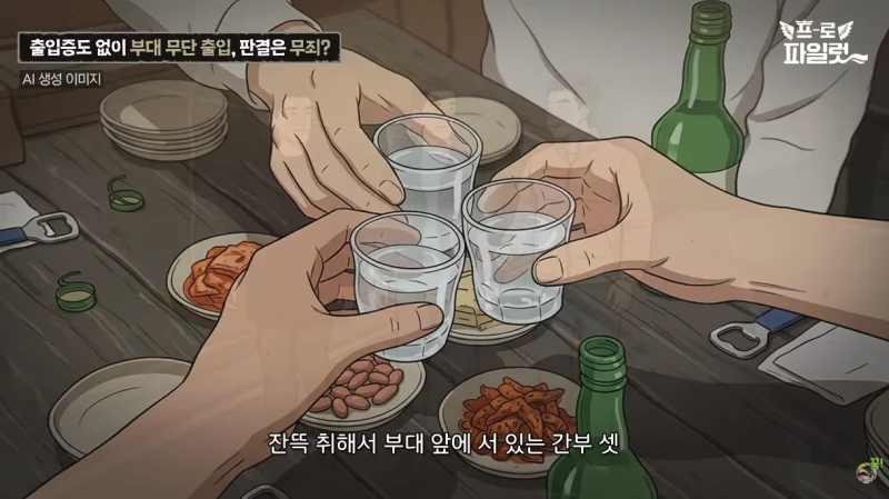 출입증 확인한다고 초병 얼차려 준 간부