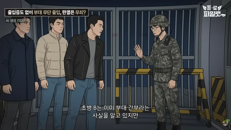 출입증 확인한다고 초병 얼차려 준 간부-4