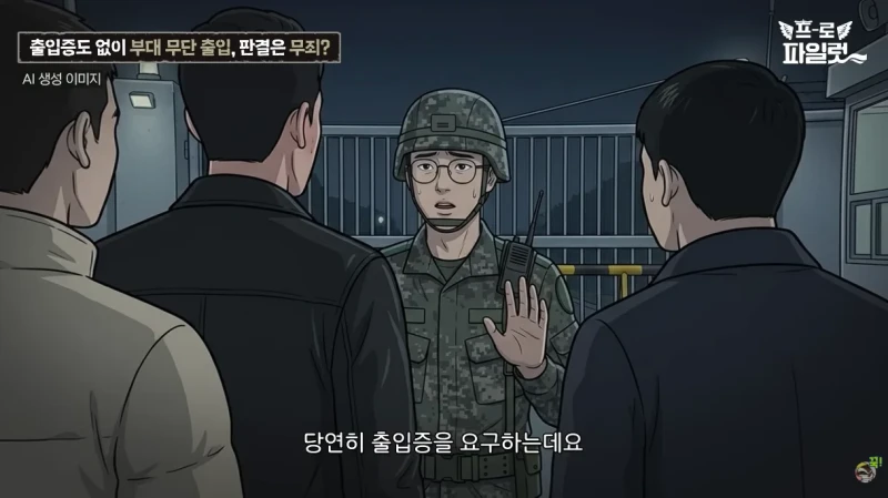 출입증 확인한다고 초병 얼차려 준 간부-7