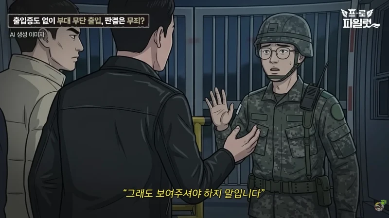 출입증 확인한다고 초병 얼차려 준 간부-10