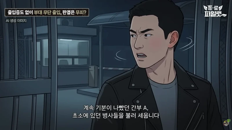 출입증 확인한다고 초병 얼차려 준 간부-13