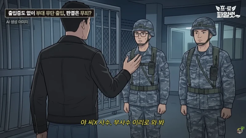 출입증 확인한다고 초병 얼차려 준 간부-14