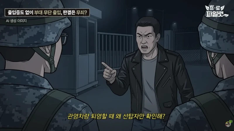 출입증 확인한다고 초병 얼차려 준 간부-15