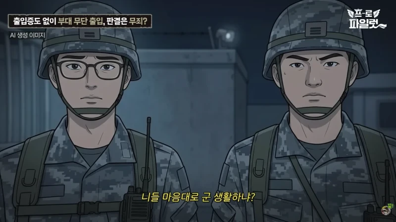 출입증 확인한다고 초병 얼차려 준 간부-16