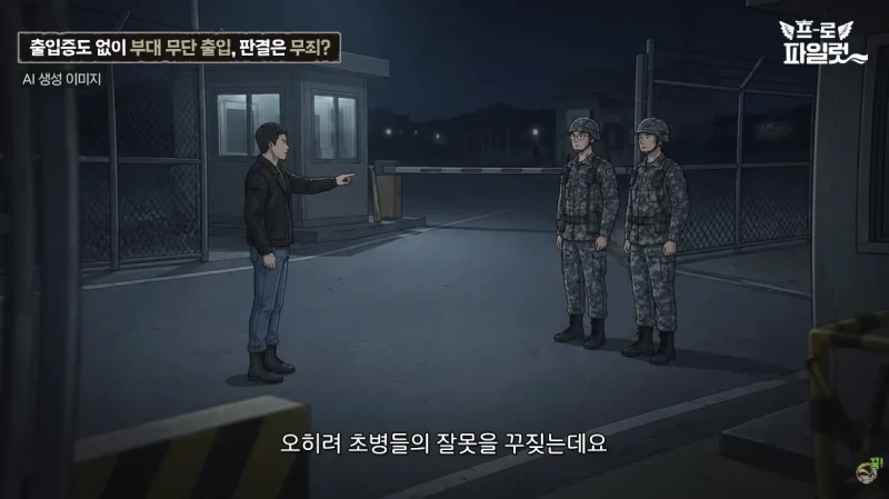 출입증 확인한다고 초병 얼차려 준 간부-18