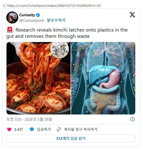 이번에 새로 밝혀진 김치의 효능