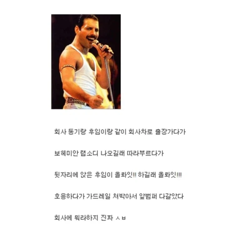싱글벙글 회사의 프레디 머큐리 빌런