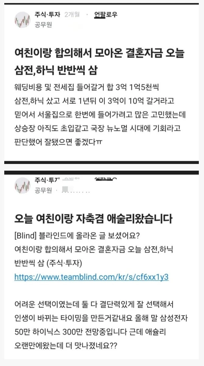 결혼자금 3억 몰빵한 신혼부부 근황