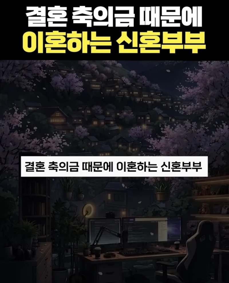 결혼 축의금 때문에 이혼하는 신혼부부