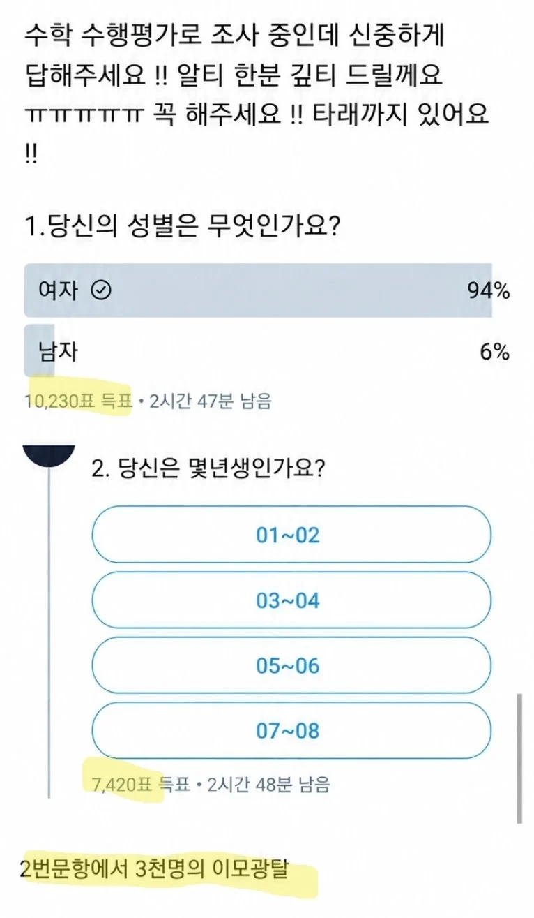 수행평가 도와주고 싶던 3천명의 랜선이모들