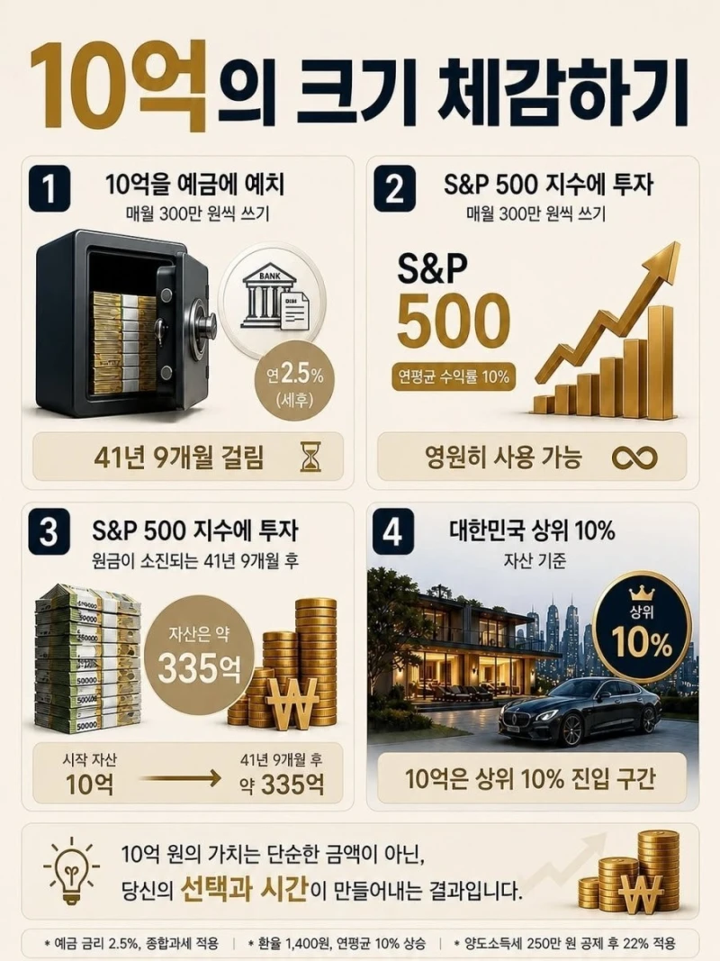 10억의 크기 체감하기