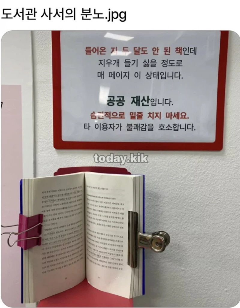 도서관 사서의 극대노